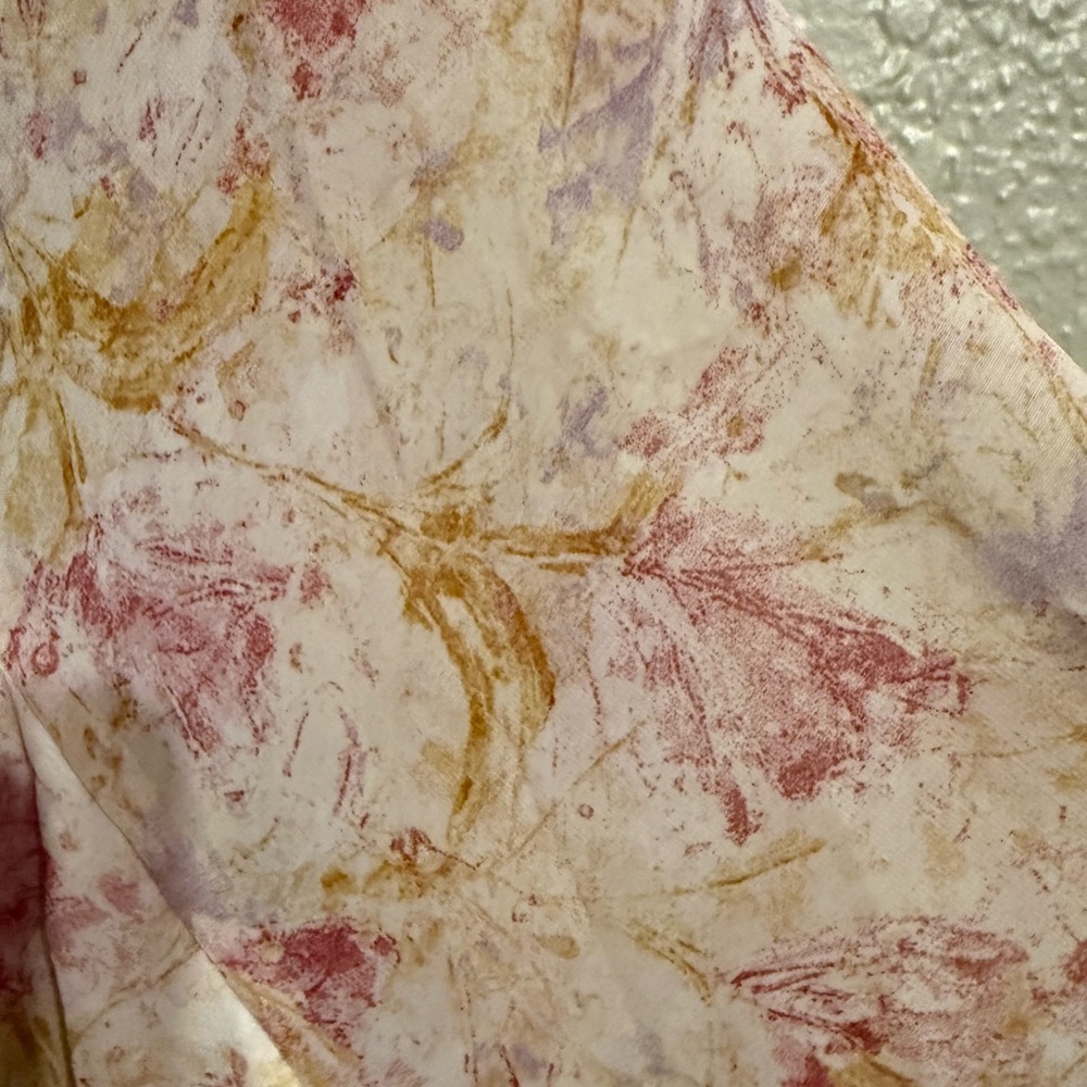 Golden Rose V-Neck Ruffle Sheer Dress - Picture 8 of 8